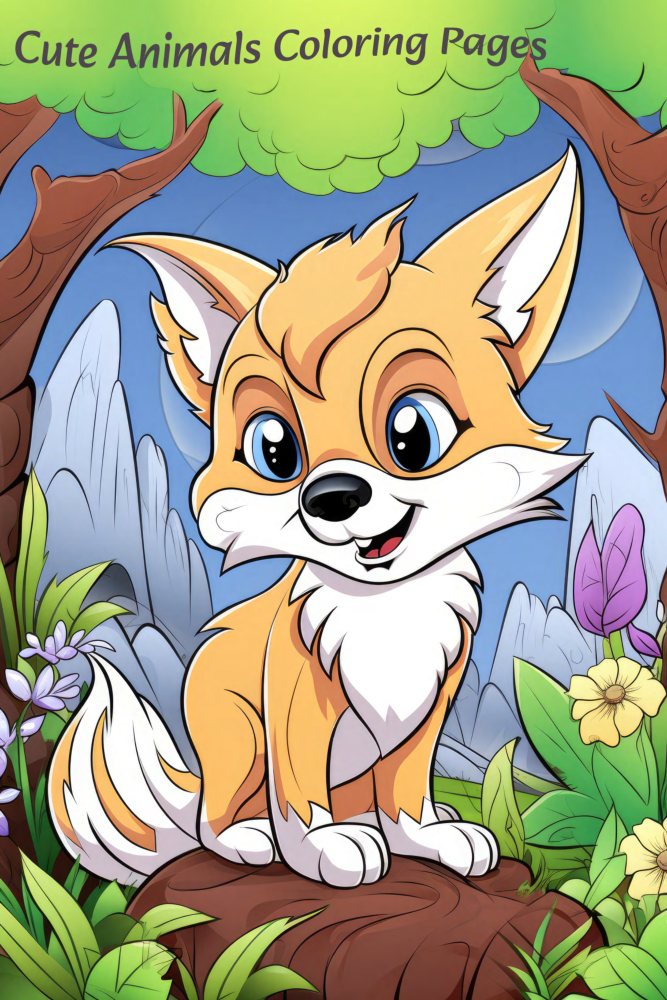 Cute Animal Coloring Books Bundle – printable PDF coloring book cover