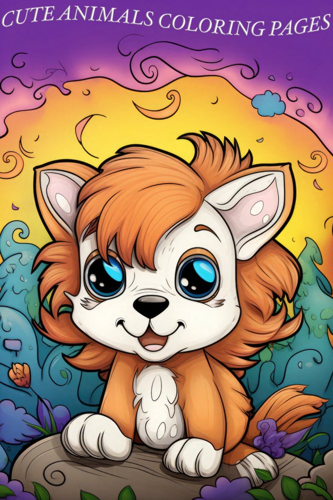 Cute Animals Coloring Book – Vol. 2 · Printable PDF cover