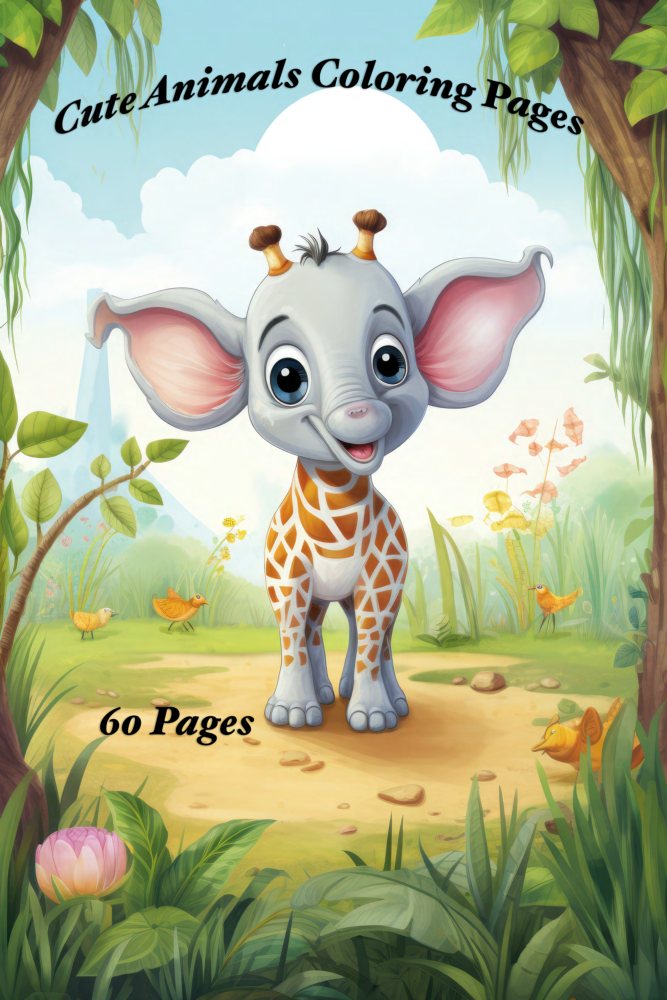 Cute Animals Coloring Book – Vol. 4 · Printable PDF cover