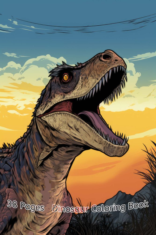 Dinosaurs Coloring Book – Vol. 10 · Printable PDF cover