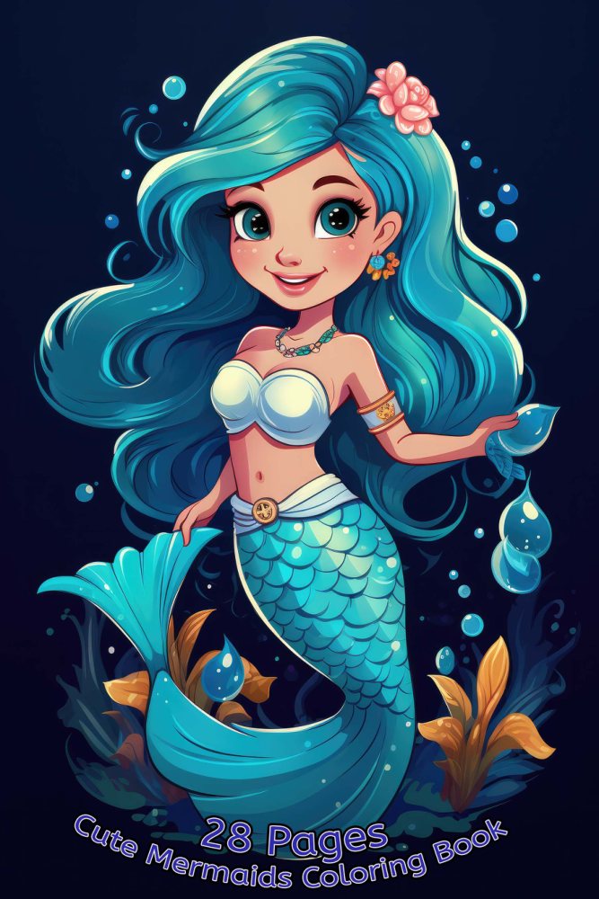 Mermaids Coloring Book – Vol. 2 · Printable PDF cover