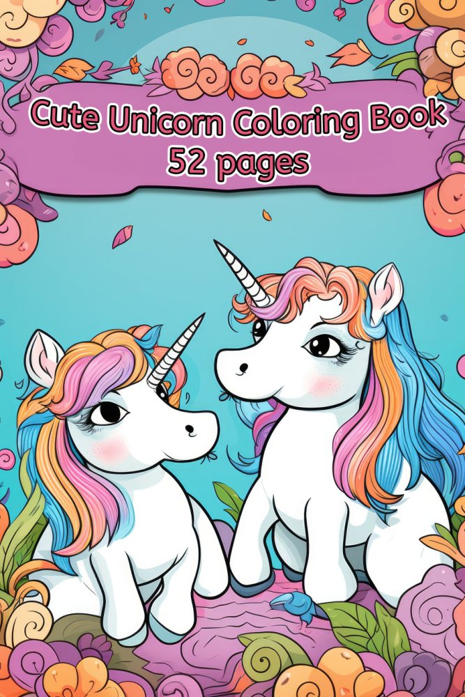 Unicorns Coloring Book โ Vol. 2 ยท Printable PDF cover