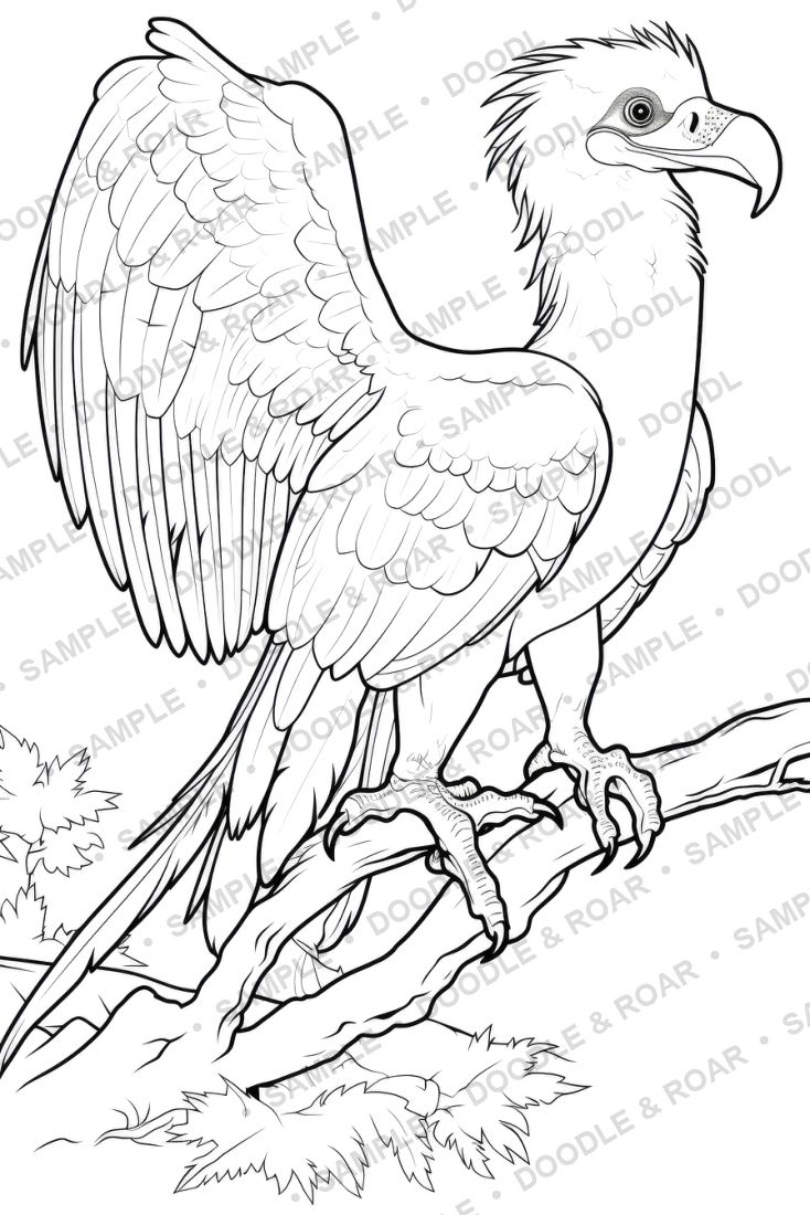 Sample page from Dinosaur Coloring Book Vol. 3 (watermarked preview)