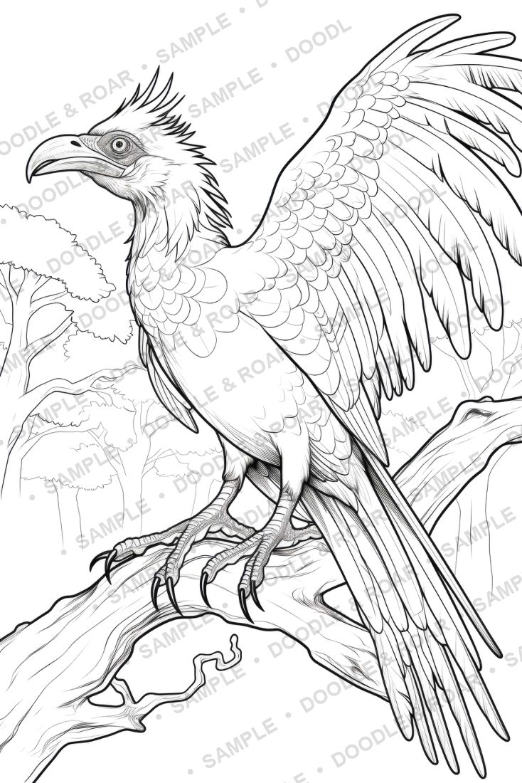 Sample page from Dinosaur Coloring Book Vol. 7 (watermarked preview)