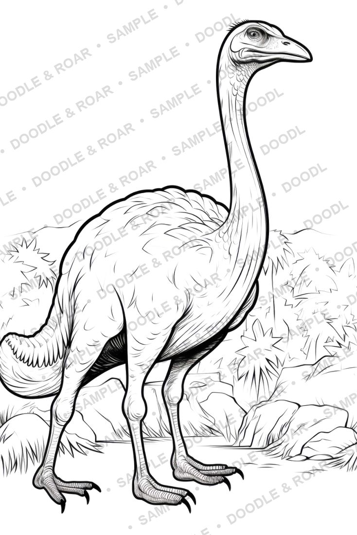 Sample page from Dinosaur Coloring Book Vol. 7 (watermarked preview)