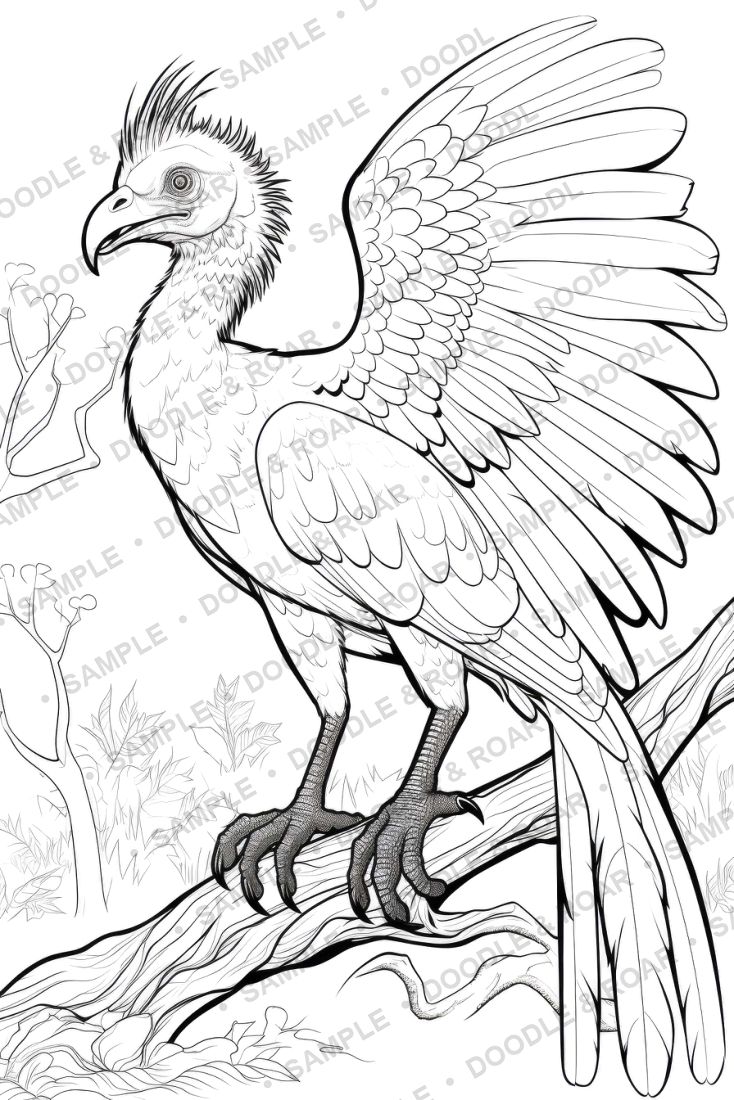 Sample page from Dinosaur Coloring Book Vol. 8 (watermarked preview)