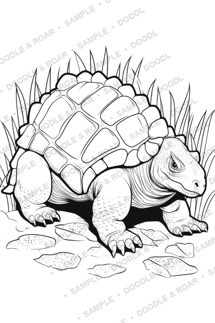 Sample page from Dinosaur Coloring Book Vol. 10 (watermarked preview)