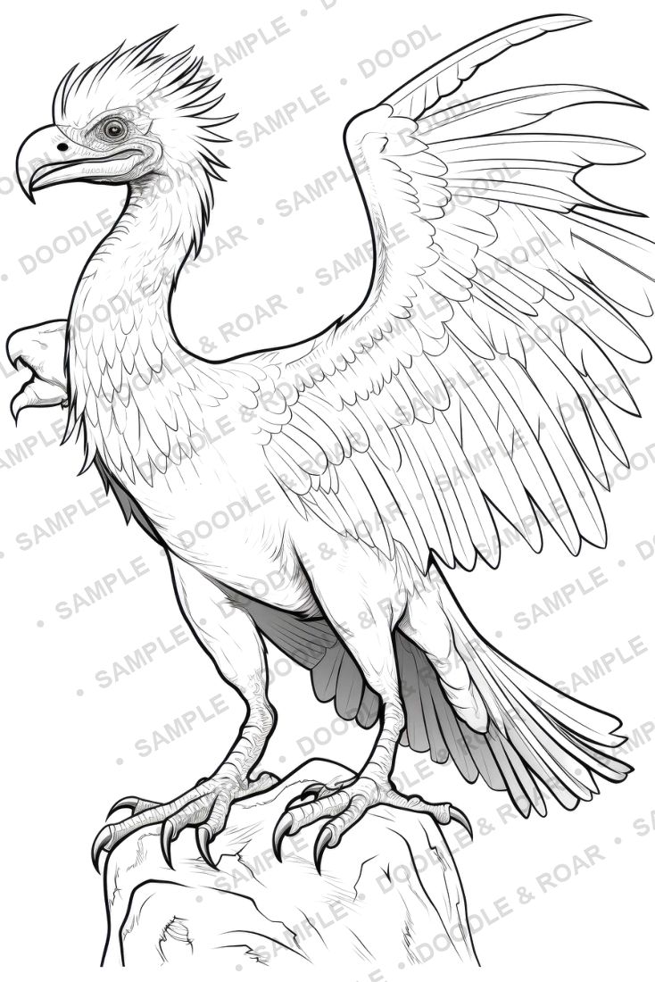 Sample page from Dinosaur Coloring Book Vol. 10 (watermarked preview)