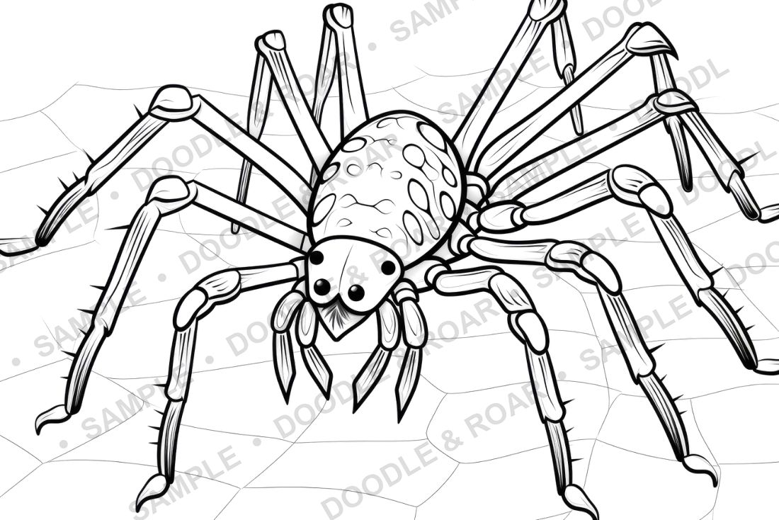 Sample page from Halloween Coloring Books Bundle (watermarked preview)