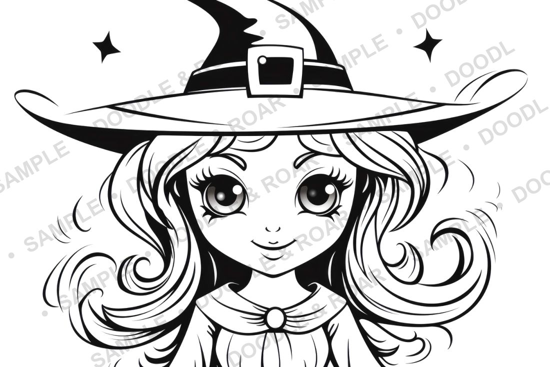 Sample page from Halloween Coloring Book Vol. 3 (watermarked preview)