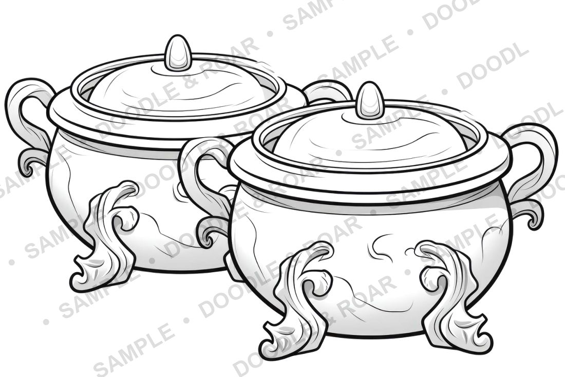 Sample page from Halloween Coloring Book Vol. 4 (watermarked preview)